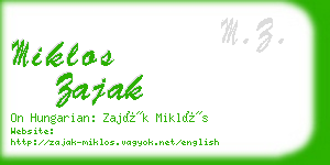 miklos zajak business card